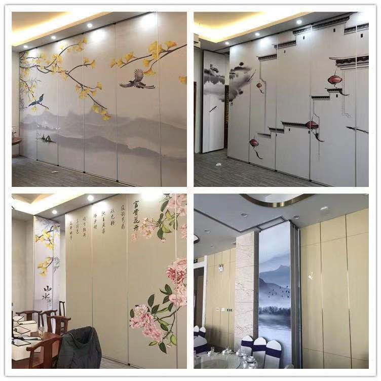 山東酒店活動(dòng)隔斷，吊軌道隔斷工程
